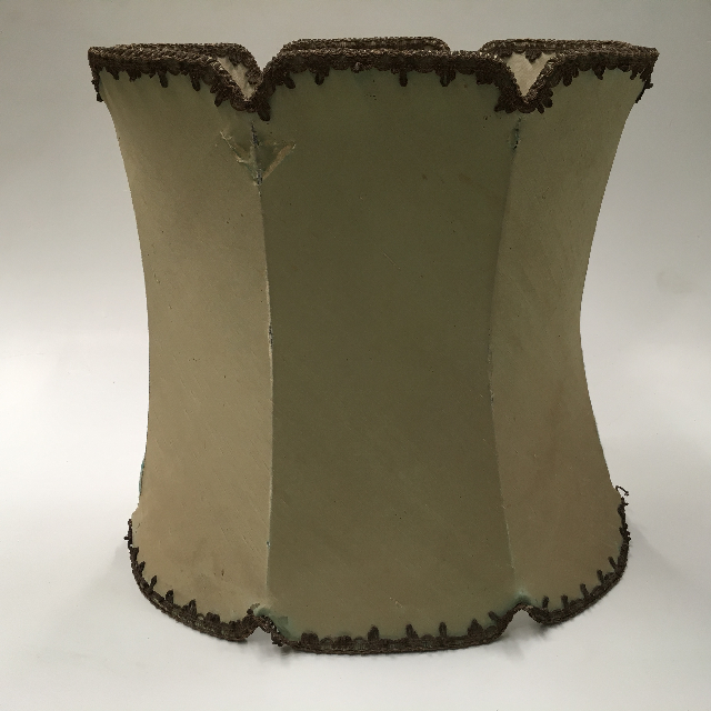 LAMPSHADE, Victorian (Large) - Pale Blue Green w Antique Gold Trim
